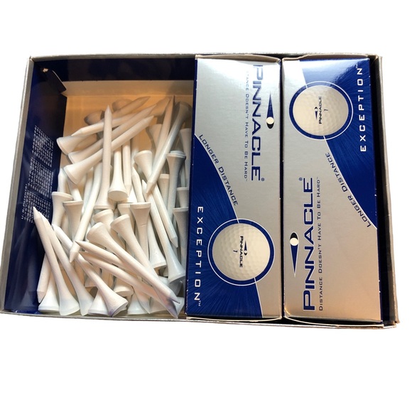 NWOT Pinnacle Golf Balls & Tees in Gift box - Picture 6 of 8